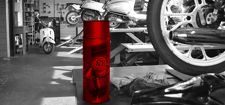 Quick start spray can