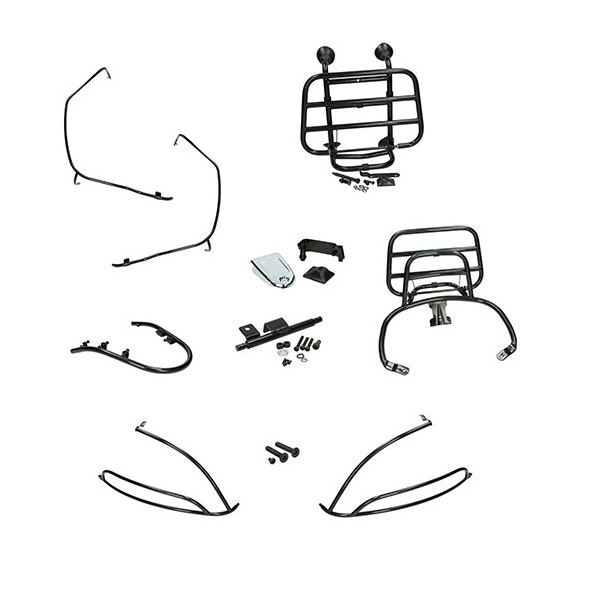 Crash bars and luggage carriers