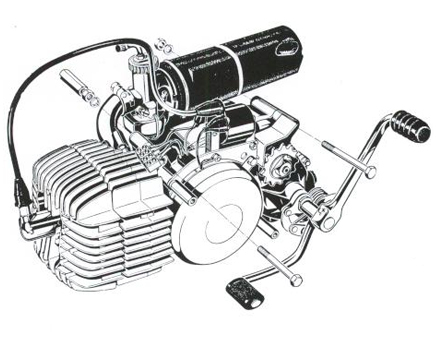 Kreidler 4 gear foot switch