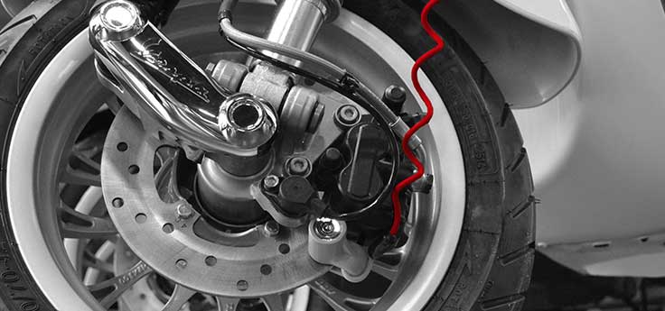 Disc brake lock reminder cables