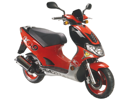Spare parts Kymco Super9 AC 2-stroke new model ferrari red