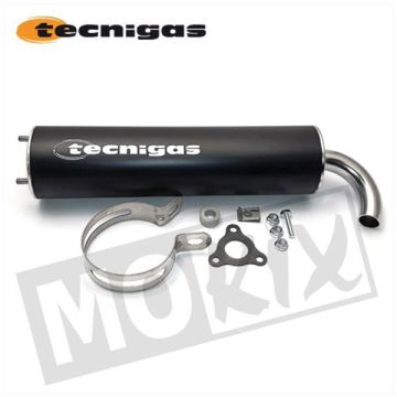 Rear muffler Tecnigas RS125/TG2-RSG black aluminum