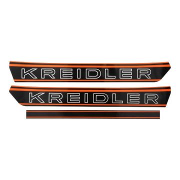 Kreidler petrol tank sticker set black/orange