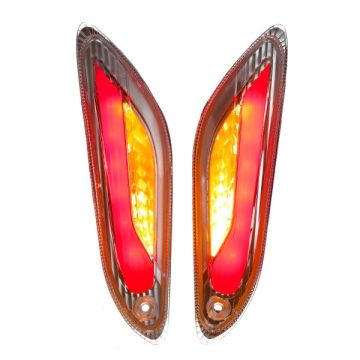 Flashing light set Vespa Primavera / Sprint transparant led 2.0 (Audi look) rear