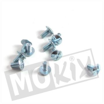 Metal screw flat beak M6x12 ELVZ 10 pieces