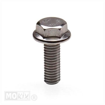 Exhaust bolt Minarelli scooter stainless steel/inox M6x18 1 piece