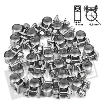 Hose clamp 9mm 7-8.5mm ELVZ 25 pieces