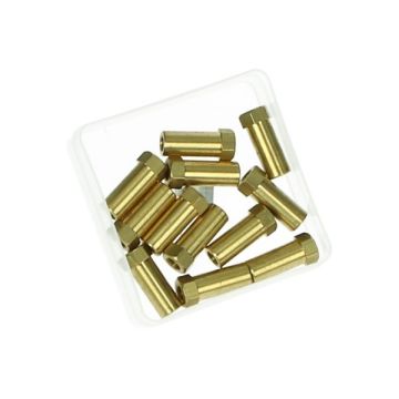nut brass high (12 pieces)