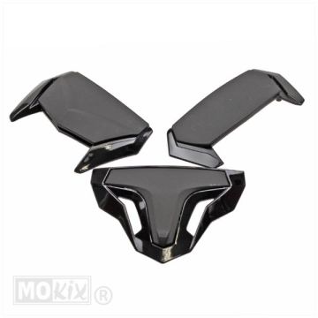 MT Atom matt black helmet covers set