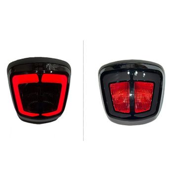 Taillight Vespa Sprint/ Primavera Iget led tube smoke + rim matt black