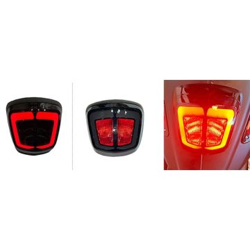 Taillight Vespa Sprint/ Primavera Iget led tube smoke + rim gloss black