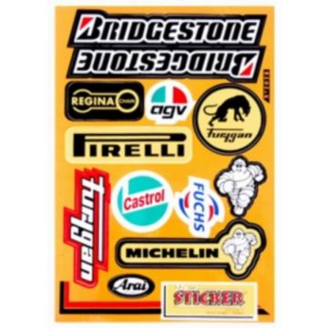 Sticker set sponsor AGV/Arai/Bridgestone/Castrol/Pirelli/Regina 12-piece Falko