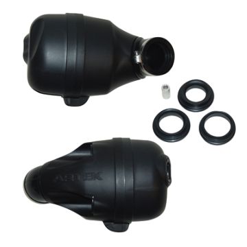 Power filter/air filter open k1 black artek 16402 28/42mm carburetor connection