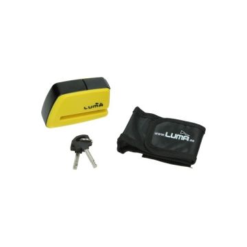 Disc brake lock+bag 5mm pen yellow Luma 91d