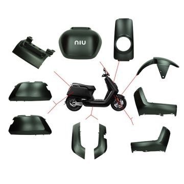 Body / fairing kit Niu N-serie matt black DMP 10 pcs