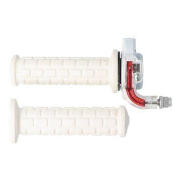 Throttle speed/fast throttle angled M84 (made in EU) moped/scooter/universal white LuSito