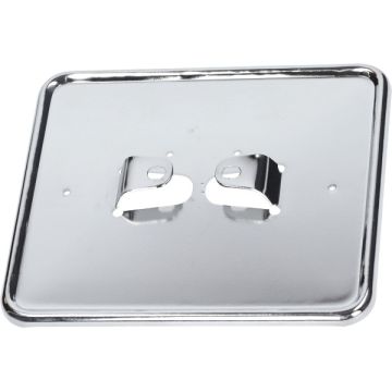 License plate holder lying metal (made in eu) chrome fits mopeds, scooters