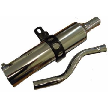 Round rear silencer MT/MTX chrome