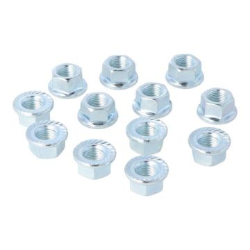 nut + flange m10x1 (12 pieces)