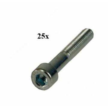 bolt hex m6x25mm 25pcs
