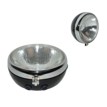 headlight round 517/kreidler model 529 170 black/chrome