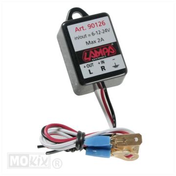 Universal LED turn signal relay 6/12/24V (max 2 amps) Bulba