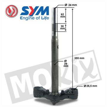 Fork head/stem front fork SYM Mio original