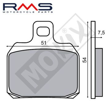 Brake pad set RMS B quality-22 510 0490