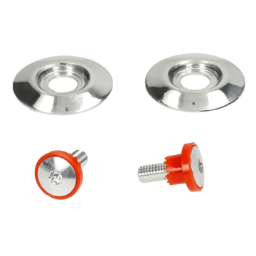 Roof visor mounting screw set Boxxer silver