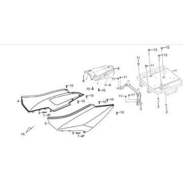 Sym X'PRO 125 Jet Black (BK5560S) plating