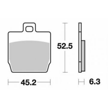 brake pad set aerox rear sbs 145hf