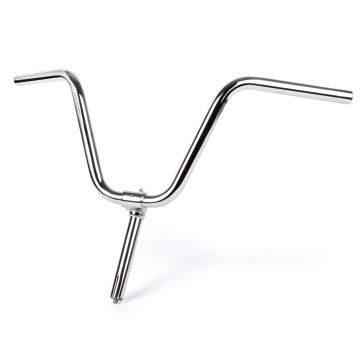Handlebar CUPPINI diameter 22mm Ciao, Garelli angled chrome