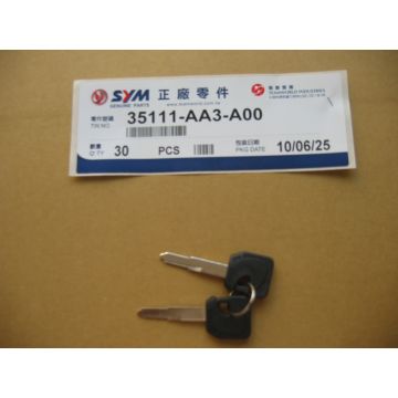 Ignition lock keys (2 pieces) blind/blank SYM Allo/Fiddle 2/Jet 4/Symphony 50-125cc original 35111-AA3-A00