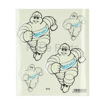 sticker set white/blue michelin