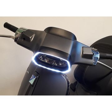 Headlight rim led lamp Vespa Sprint matt black 2.0 DMP