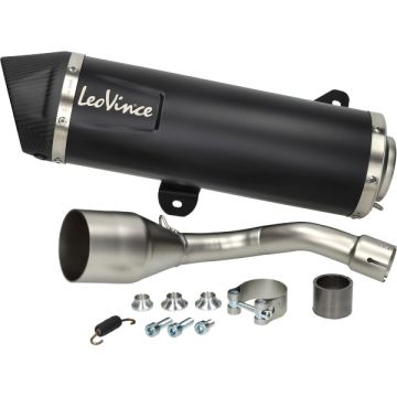Exhaust without a cat Vespa GTS 300 (euro4) black/carbon Leovince 14059