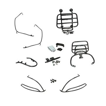 Crash bar set complete with carriers a-quality Vespa Primavera/Sprint matt black 5-piece