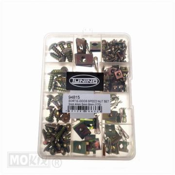 Assortment box Speed Nut Set 3mm 4mm 5mm 6mm (170 pieces)