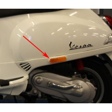 holder reflector vespa S white fusion 544 left original 65430600br