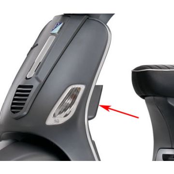 Legshield storage compartment Vespa S titanium 742/b left original 65429400ez