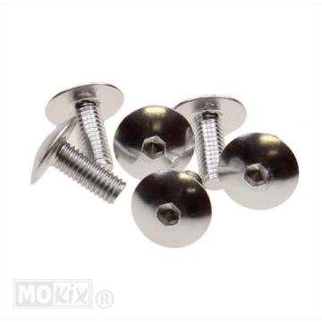Sheet metal screw m6x15 hexagon aluminum silver (6 pieces)