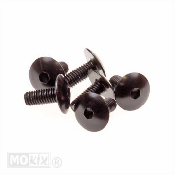 Sheet metal screw m6x15 hexagon aluminum black (6 pieces)