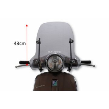 Windshield medium smoke Vespa Primavera 50-125-150 2013-> /Vespa Elettrica Malossi