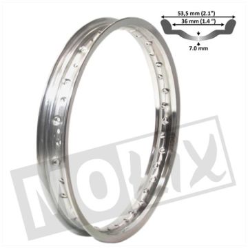 RIM UNI 1.40-17 3.5mm WM (36 spoke) CHROME