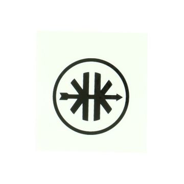 sticker round logo kreidler black/white