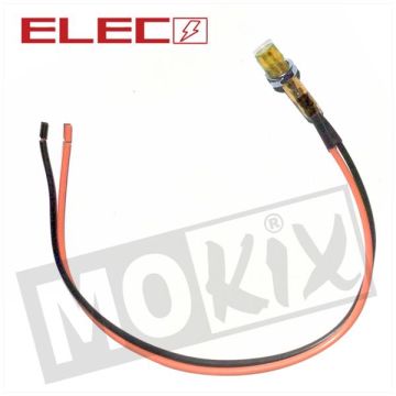CORDED CONTROL LAMP 8mm 12V ORANGE