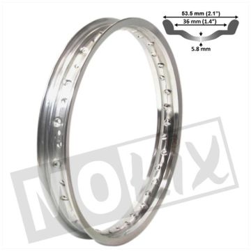 RIM UNI 1.40-17 3.0mm WM (36 spoke) CHROME