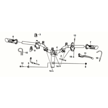 Cable - switch - handle supply Sym X-Pro 50 E5