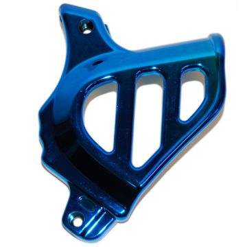 cover front chain wheel minarelli am6 blue chrome DMP