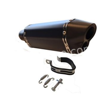 Exhaust China GY6 4-stroke E4 / E5 mat black Aplus